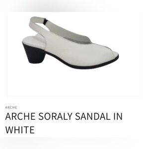 Arche Soraly White Sandals Size 8